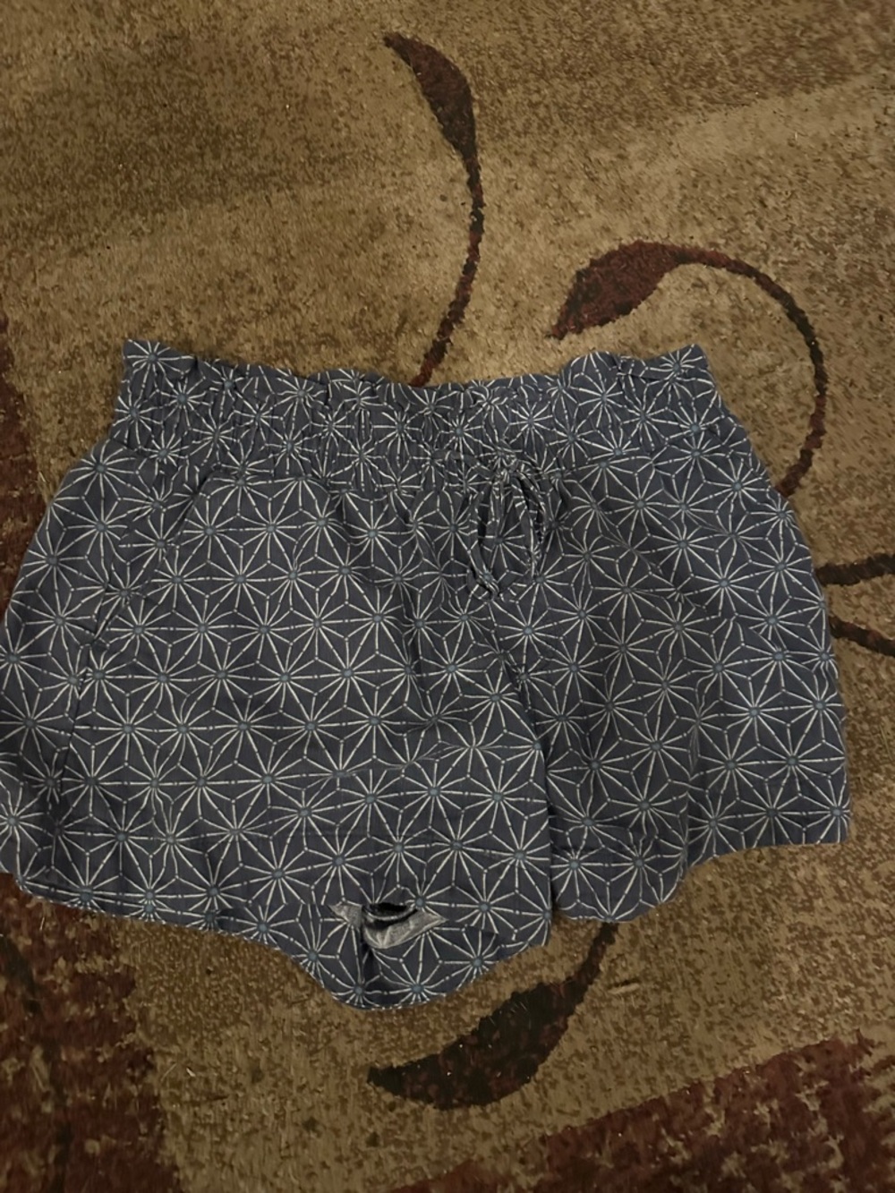 a new day Blue Geometric High-Waist  Shorts